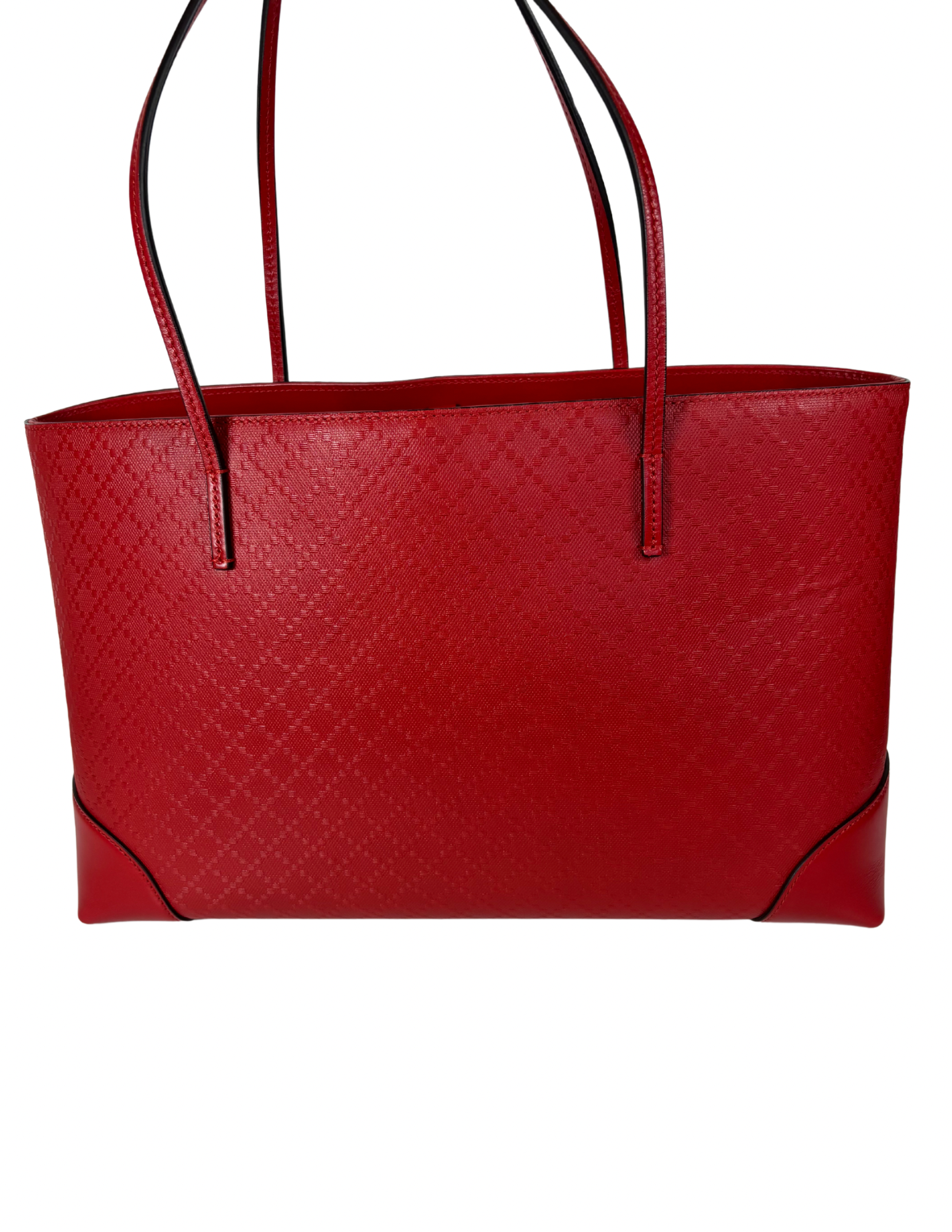 Gucci Pre-owned Red Leather Diamante Tote Includes Dust Bag
