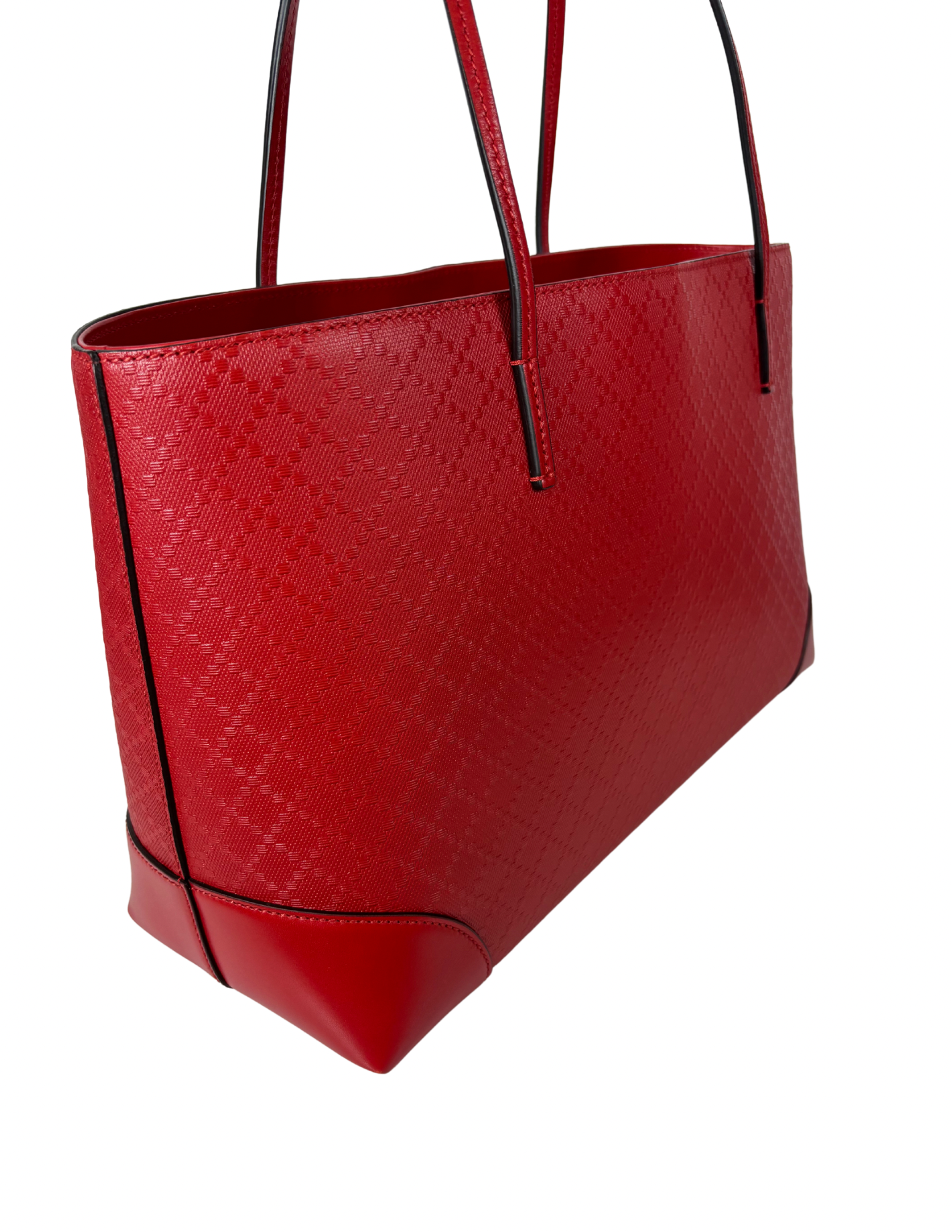 Gucci Pre-owned Red Leather Diamante Tote Includes Dust Bag