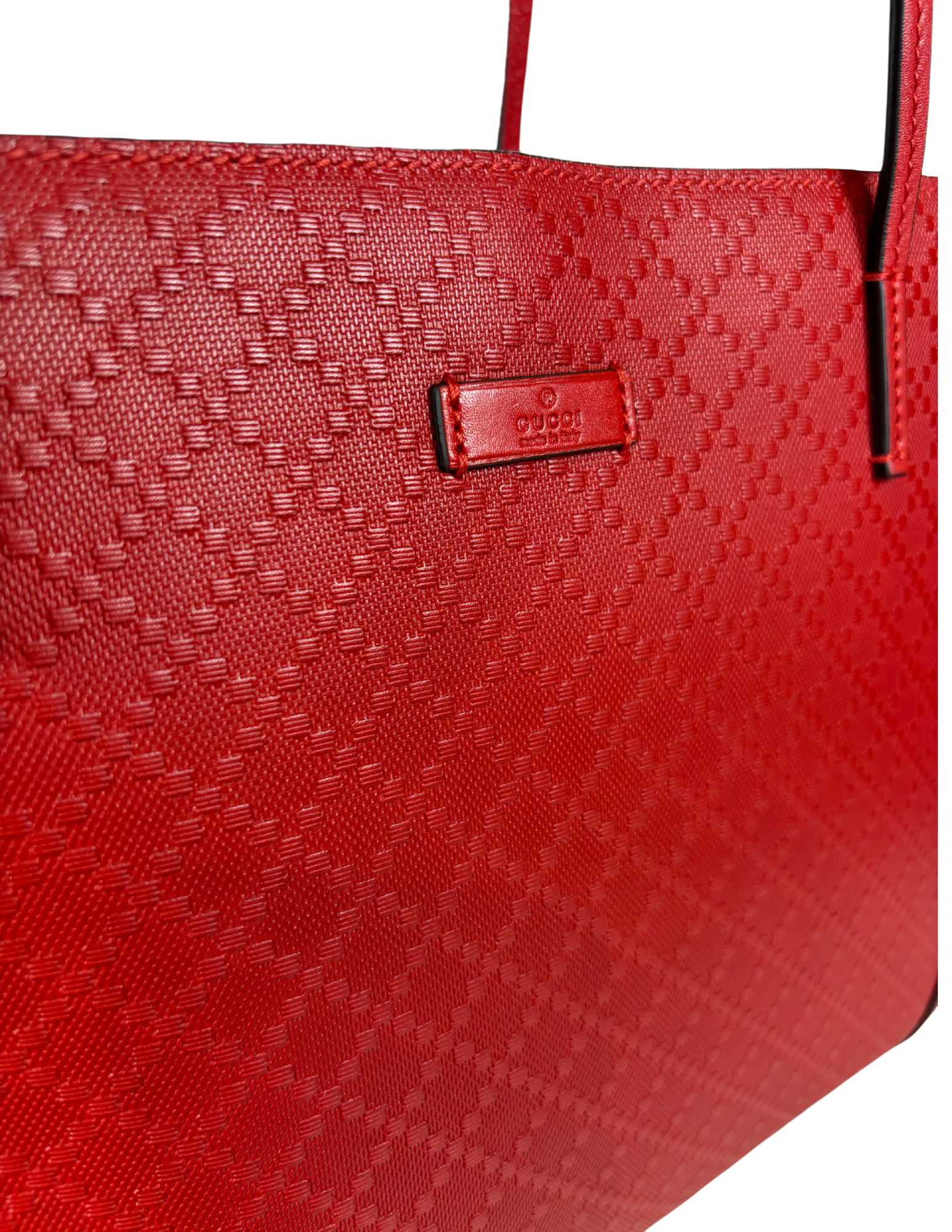 Gucci Pre-owned Red Leather Diamante Tote Includes Dust Bag