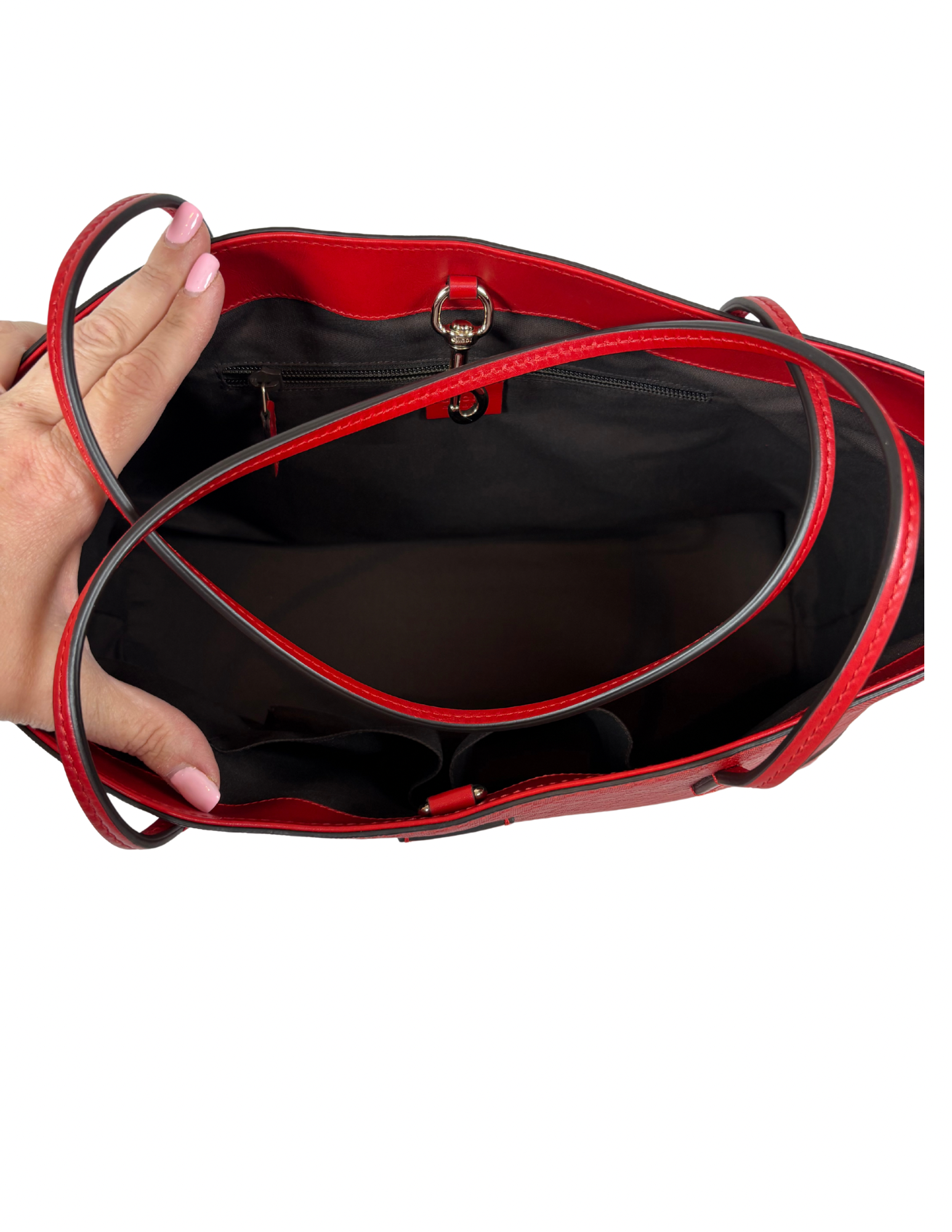 Gucci Pre-owned Red Leather Diamante Tote Includes Dust Bag
