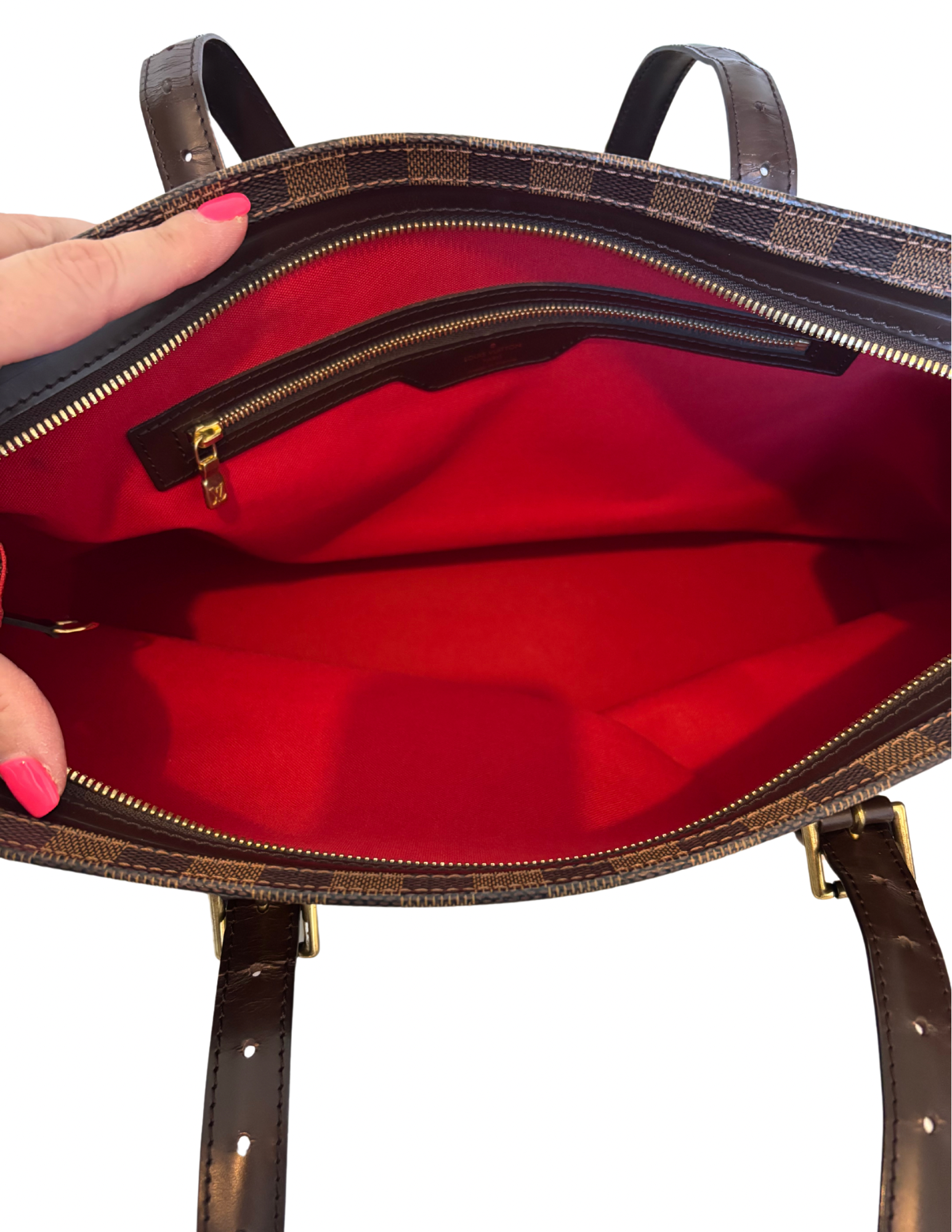 Louis Vuitton Pre-owned Damier Ebene Chelsea Tote with Dust Bag